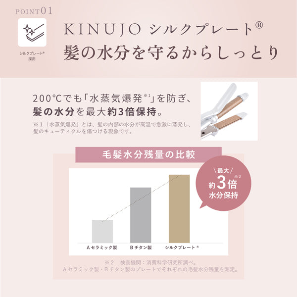 KINUJO 2WAY ヘアアイロン 32mm