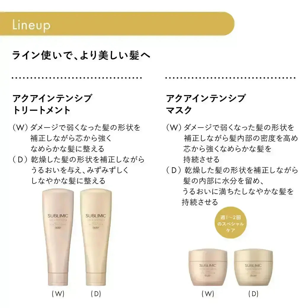 アクアインテンシブ シャンプー | サブリミック 資生堂プロフェッショナル