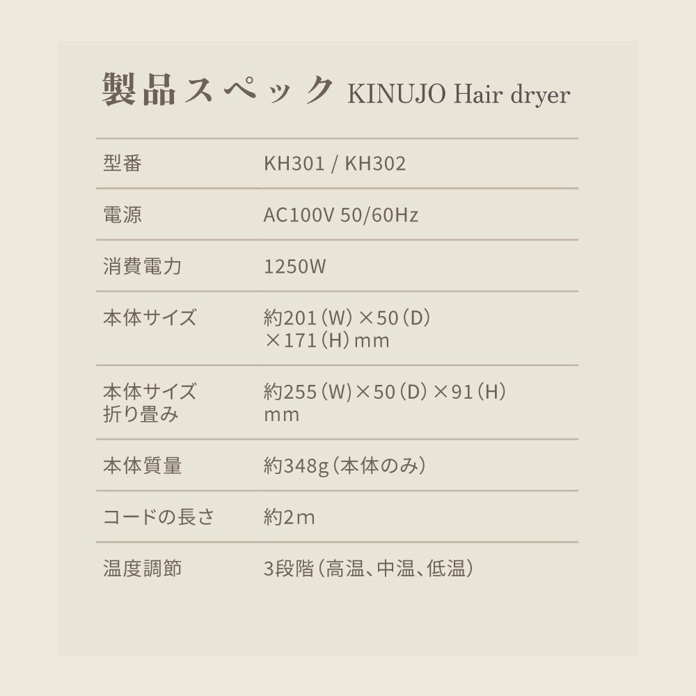 株式会社KINUJOKINUJO ヘアドライヤードライヤー - アルバム オンラインストア
