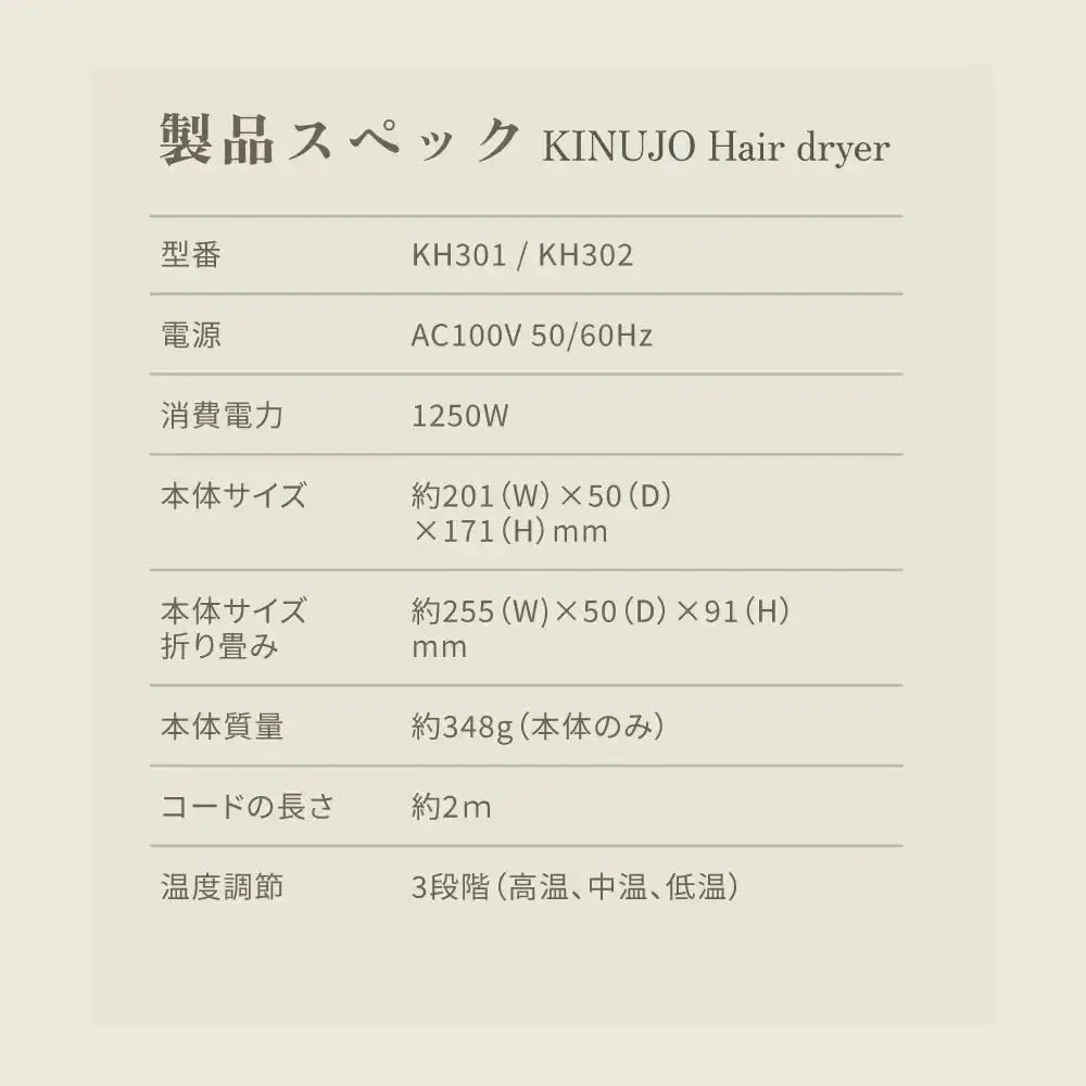 株式会社KINUJOKINUJO ヘアドライヤードライヤー - アルバム オンラインストア